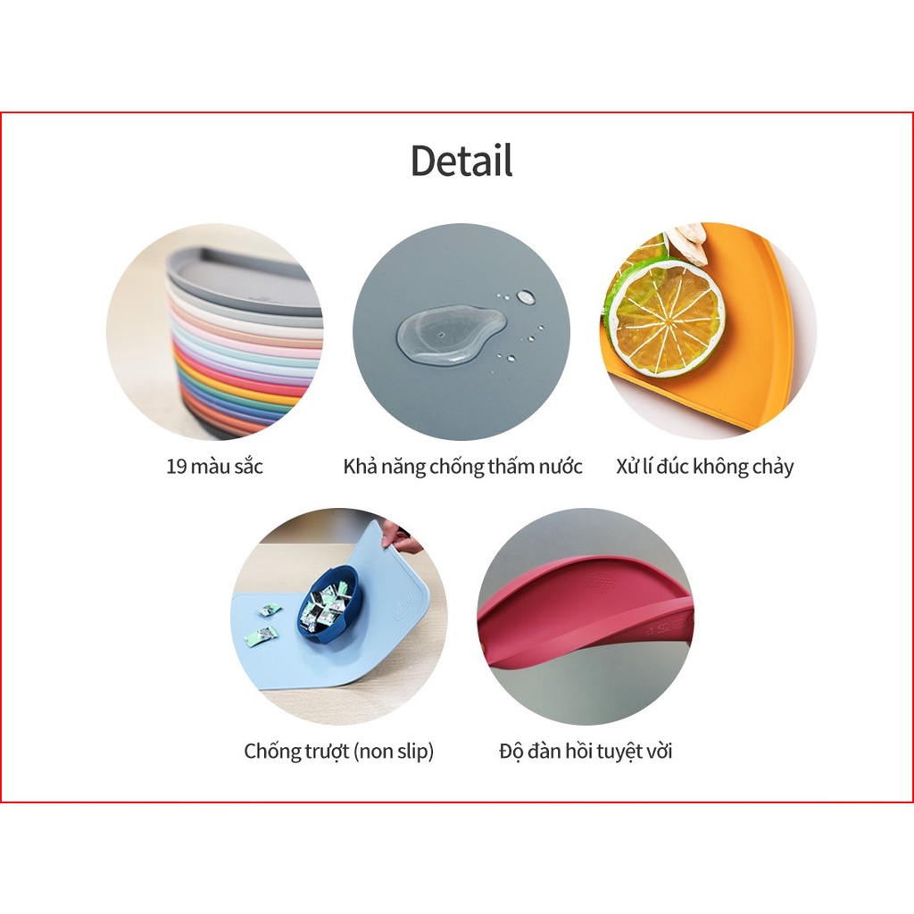 Khay ăn dặm đơn hình chữ nhật/ hình bán nguyệt cho bé Ellony nhập khẩu Hàn Quốc