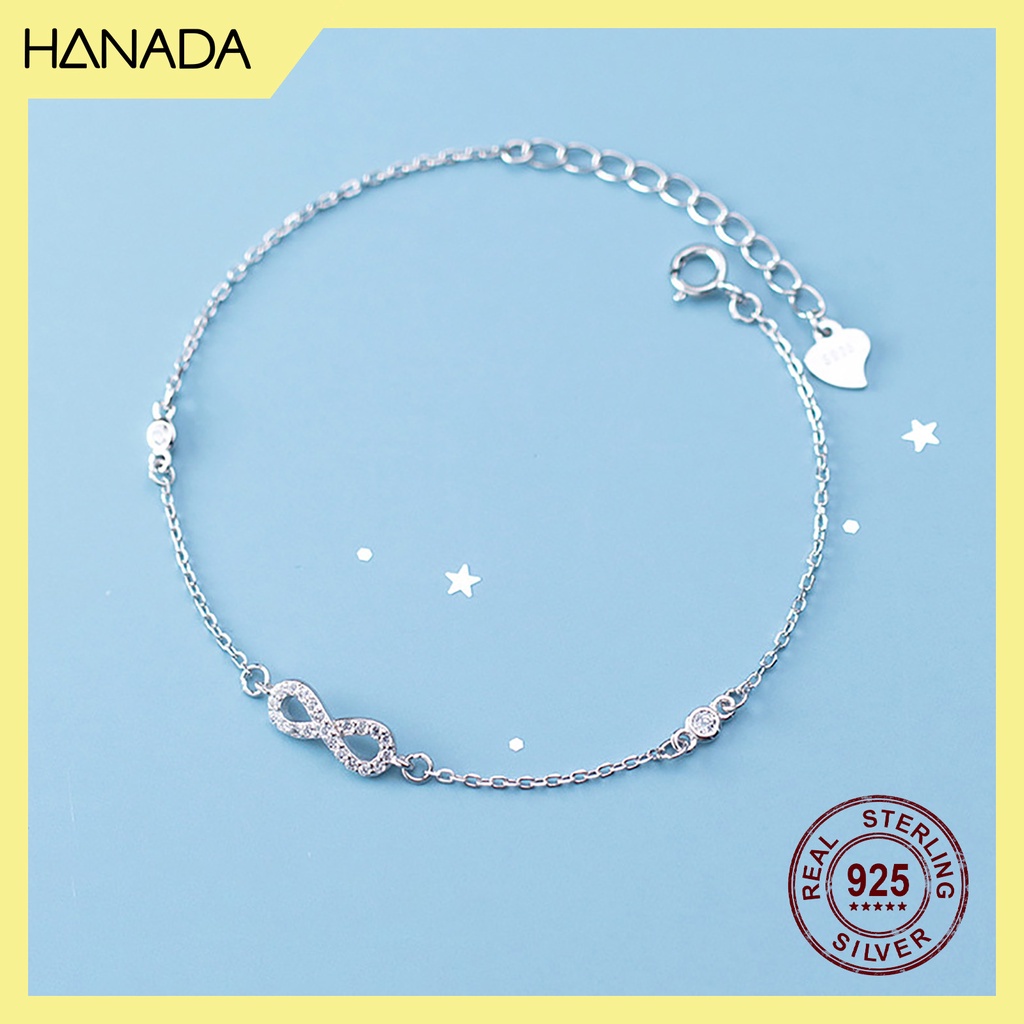 Lắc Tay Bạc 925 Hanada Vô Cực Đá 0235 I12