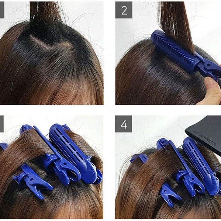 Lô cuốn phồng chân tóc, kẹp cuốn tóc xoăn bằng nhựa