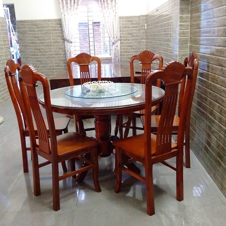 ​Bộ Bàn Ghế Ăn  Loại bàn xoay - kính