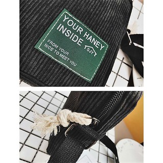 TÚI ĐEO CHÉO NHUNG MINI DỄ THƯƠNG