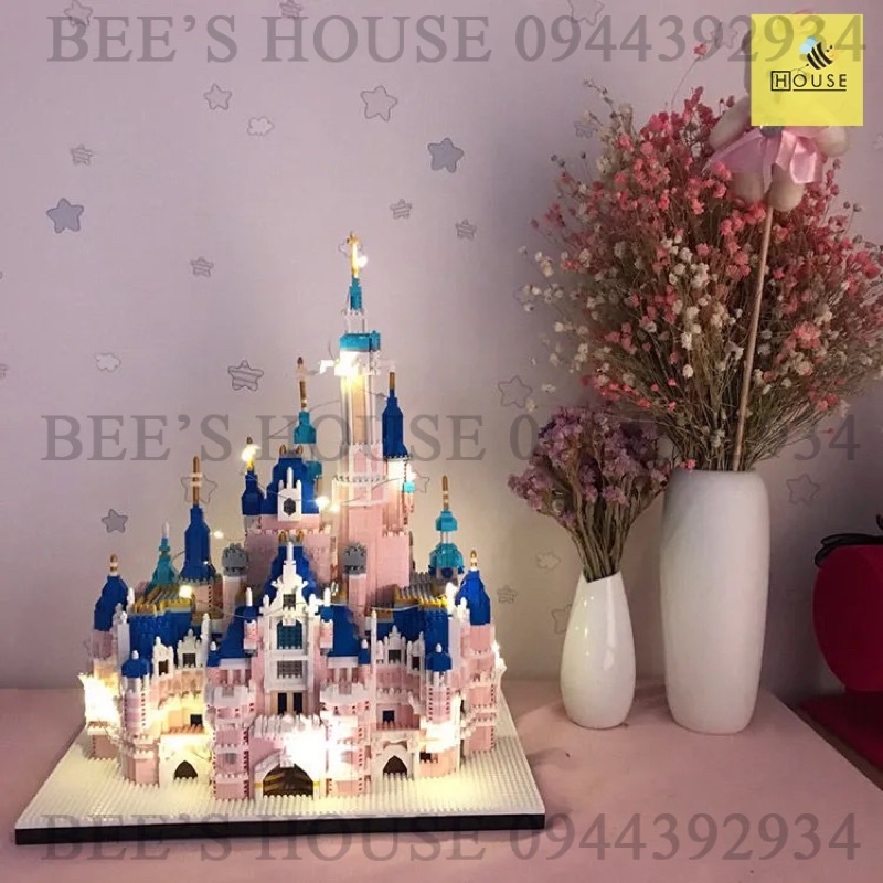 [~4000PCS] ĐỒ CHƠI XẾP HÌNH LẮP RÁP LEGO MINI BLOCK MÔ HÌNH KIẾN TRÚC LÂU ĐÀI DISNEYLAND CÔNG CHÚA LỘNG LẪY LEGO BÉ GÁI