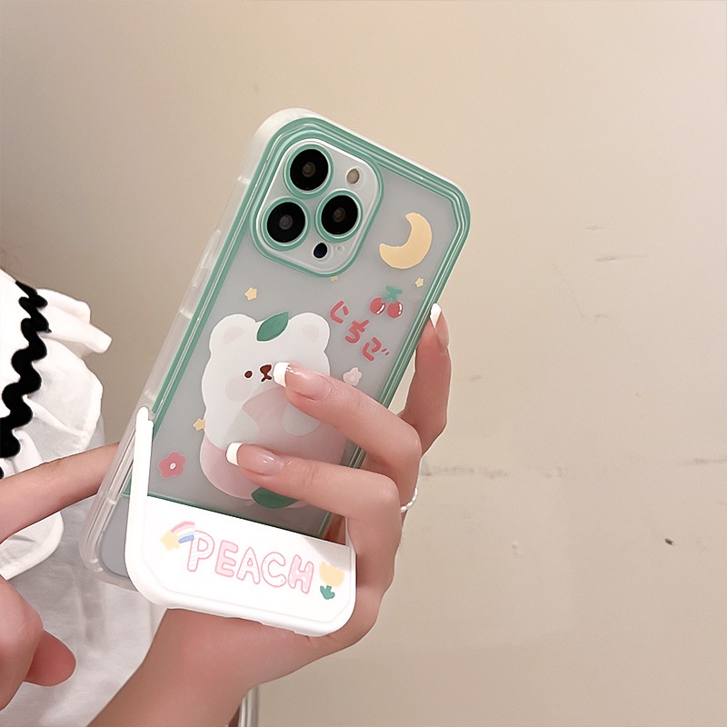 Ốp Điện Thoại Silicon tpu Có Giá Đỡ Ẩn Cho  iphone13Promax 12Pro 11 7 8