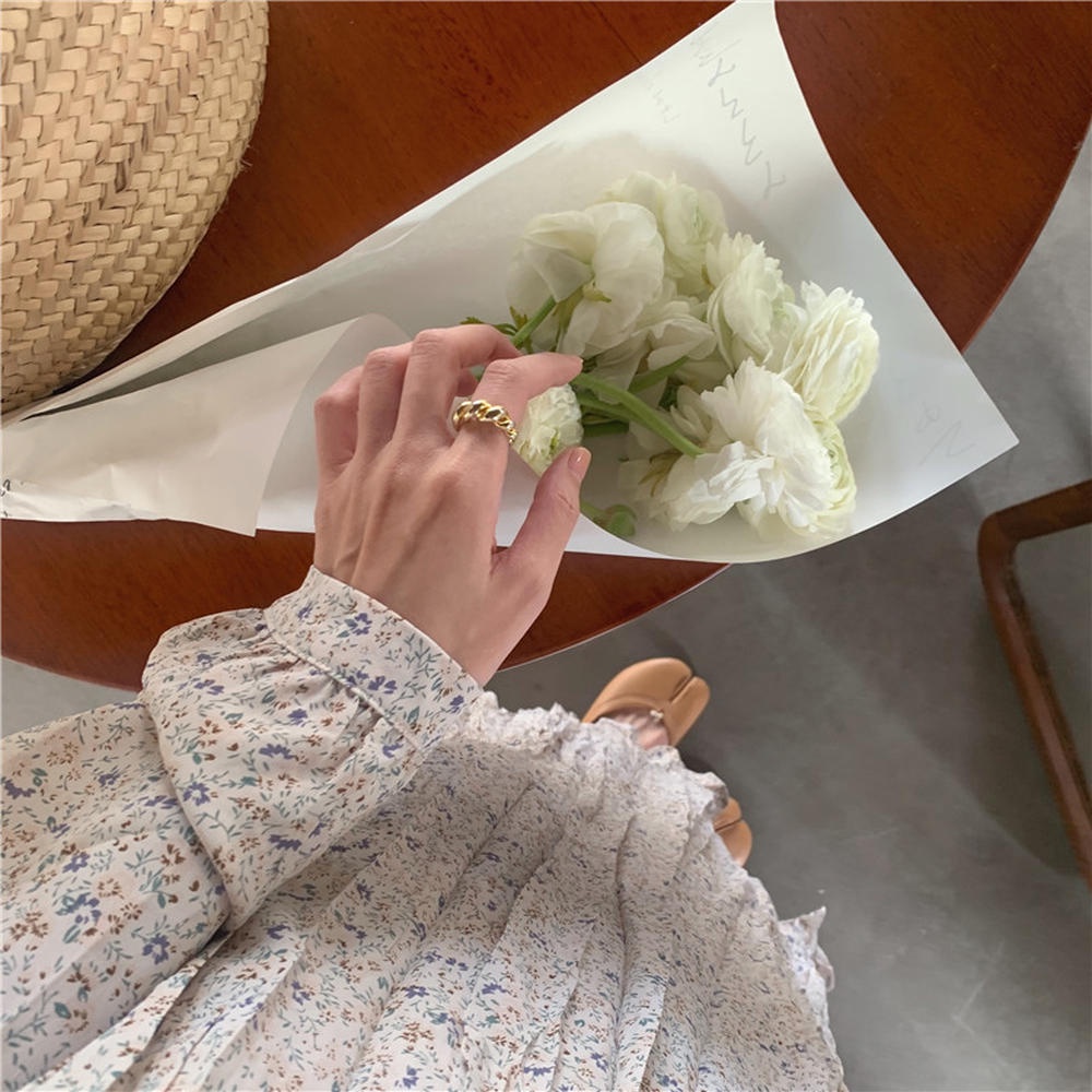 Đầm Dài Tay Dáng Rộng In Hoa Lãng Mạn 49720