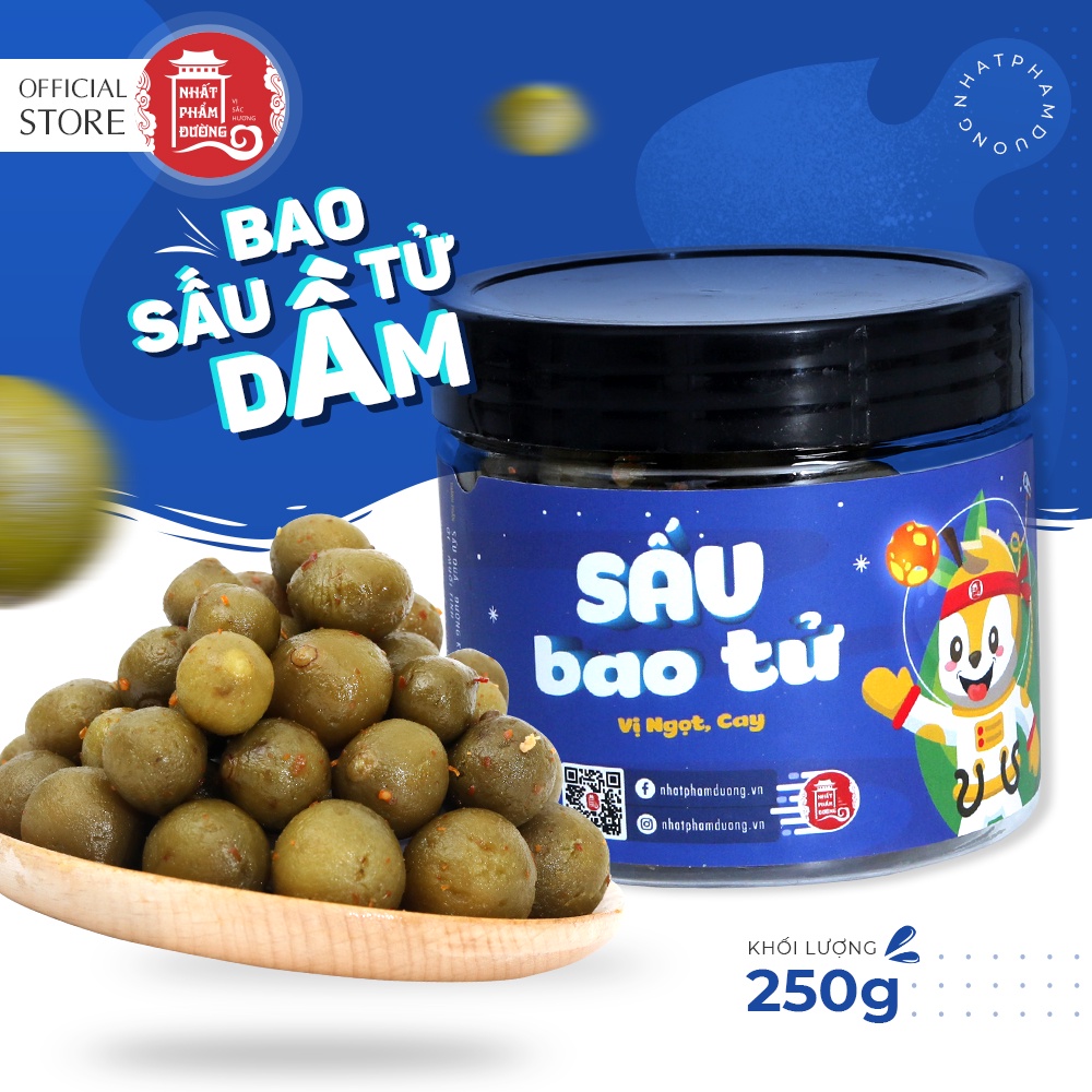 Sấu bao tử Nhất Phẩm Đường 250g ô mai đặc sản Hà Nội vị chua cay ngọt