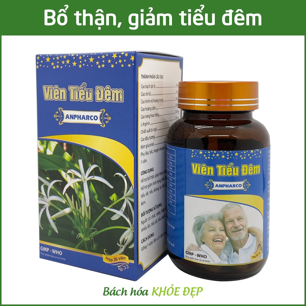 Viên uống bổ thận giảm tiểu đêm, tiểu buốt, tiểu nhiều lần do thận yếu - 30 viên [Viên Tiểu Đêm Xanh]