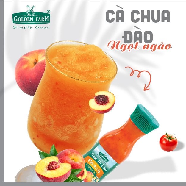Sinh Tố Đào Golden Farm 500ml/ 1L