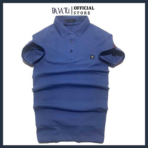 Áo phông nam polo cổ bẻ chất cotton 100% không pha thấm mồ hôi tốt MÀU XANH DƯƠNG rất dễ phối đồ Bavatu shop Chưa Có Đán