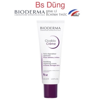Kem Dưỡng Phục Hồi Da Tổn Thương Bioderma Cicabio Crème Soothing Repairing Cream 40ml
