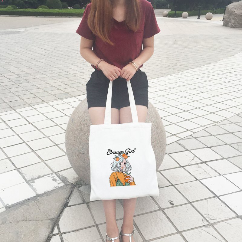 Túi tote ❤️ Túi vải Canvas đeo vai phong cách Ulzzang, vải bố form Unisex Vintage - TT06