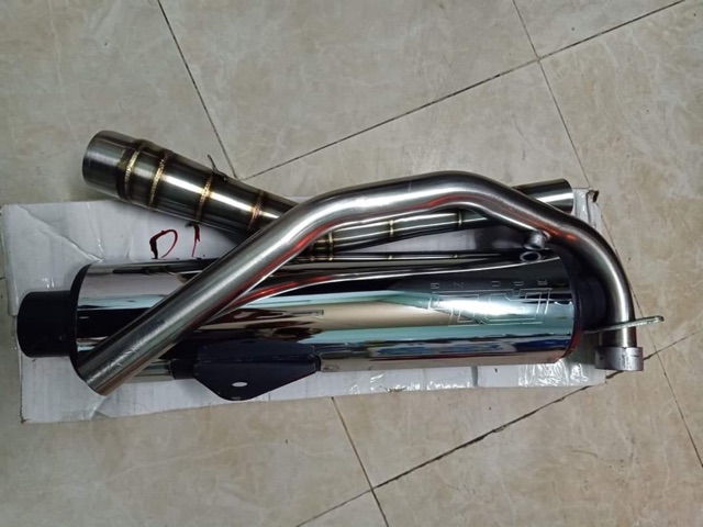 [HÌNH THẬT] Lon Pô Tăng CBR PXL [GIÁ SỈ] và Cổ 2 khúc inox 304 cho xe Winner-Satria-Ex150-Wave-Sirius