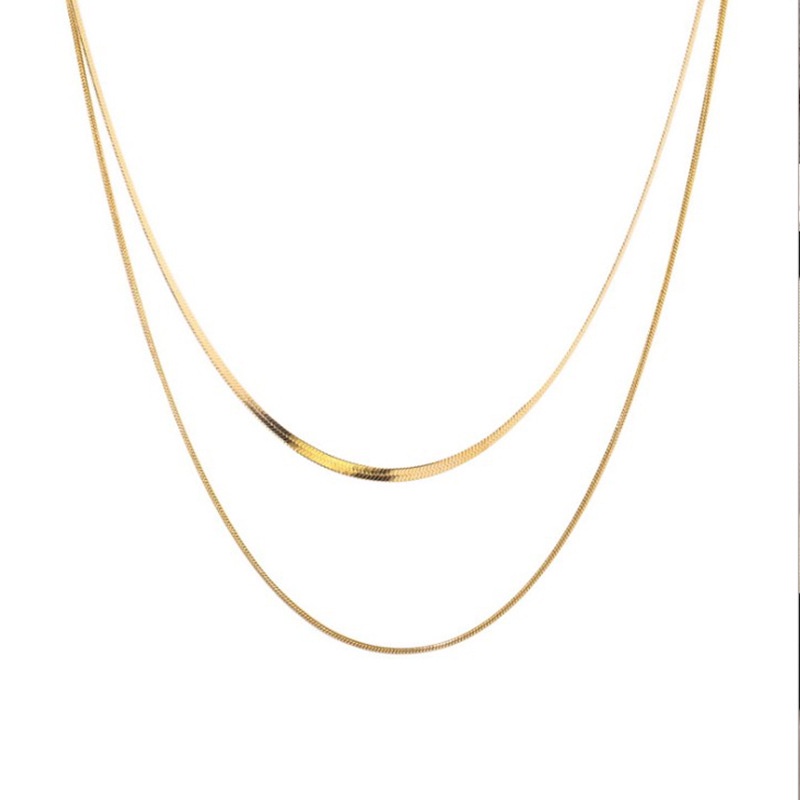 Vòng cổ hai lớp thiết kế đơn giản cho nữ