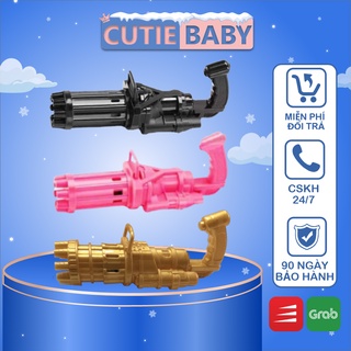 ( Kèm 1 lọ bong bóng ) Đồ chơi súng bắn bong bóng xà phòng 8 nòng Cutiebaby cho bé trai, bé gái, trẻ - An toàn cho trẻ