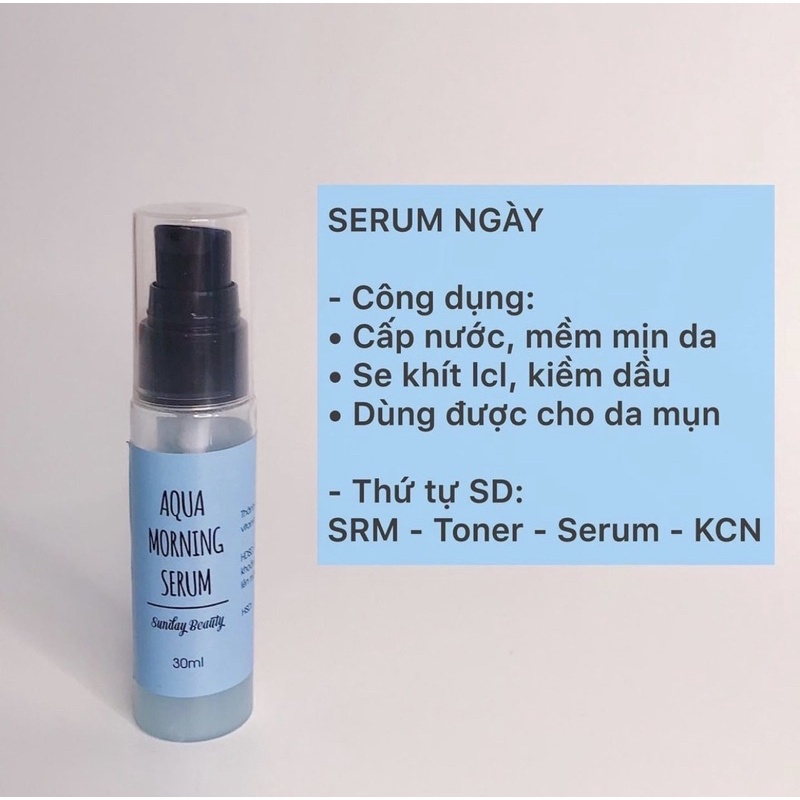 Set serum ngày và đêm handmade Sundaybeauty