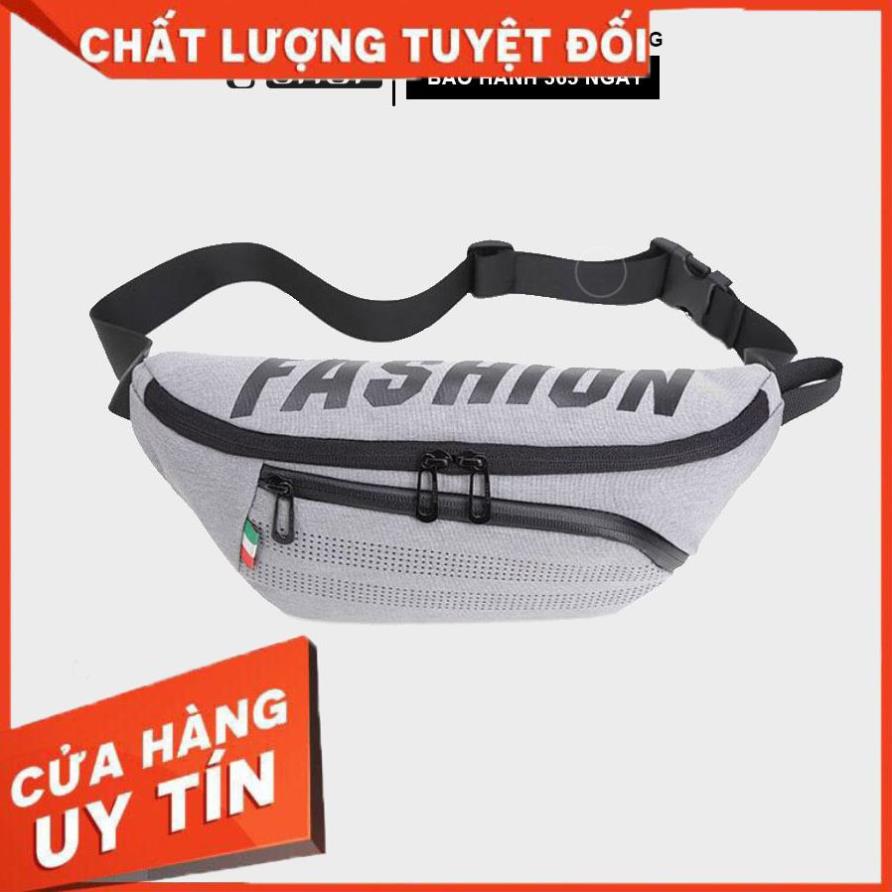 [Mã FAMALLT5 giảm 15% đơn 150K] Túi Đeo BụngPhối Màu Trẻ Trung DB278 (Đen - Xám)