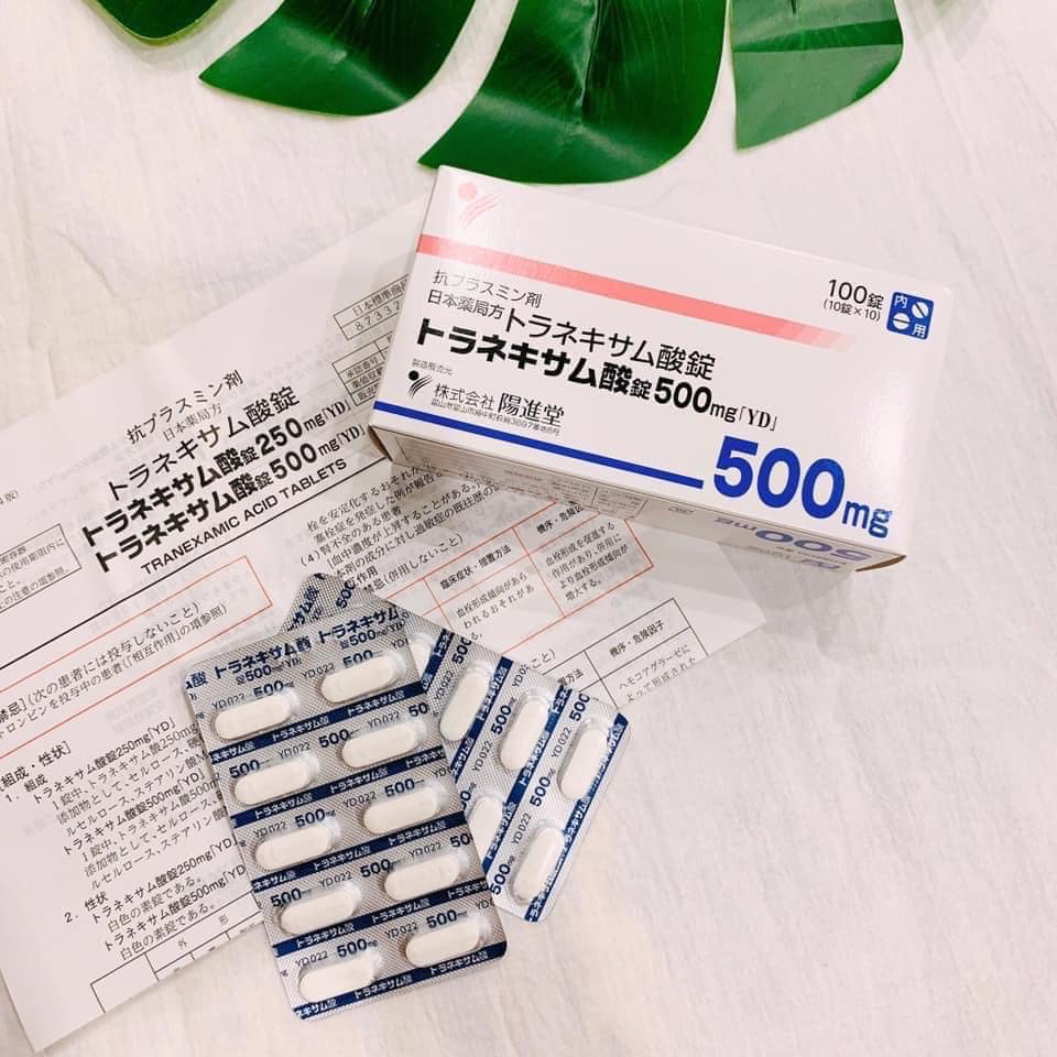 Viên uống trắng da, mờ thâm nám Transamin 500mg Nhật Bản