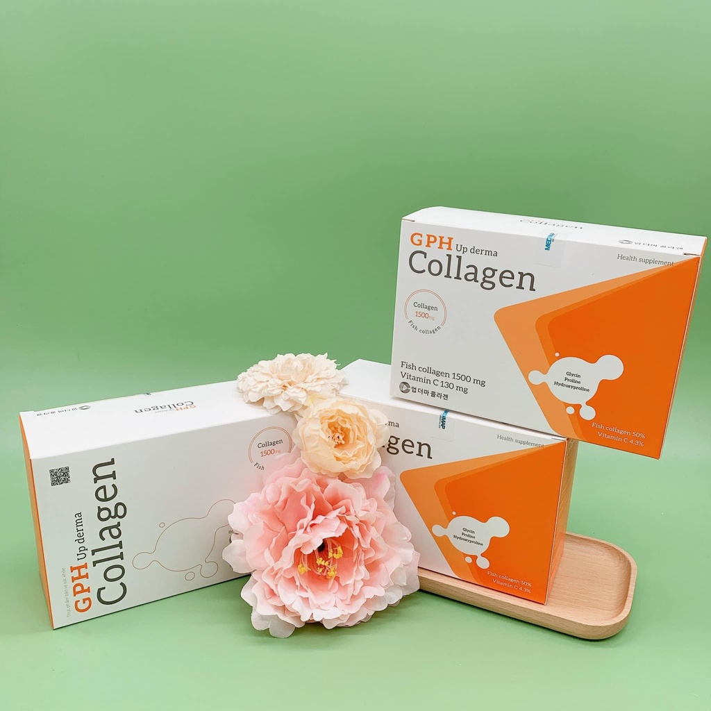 Collagen Cá Tuyết Phân Tử Siêu Nhỏ GPH Updema NHẬP KHẨU HÀN QUỐC Da Căng Bóng, Săn Vòng 1, Giảm Khô Hạn, Xương Khớp