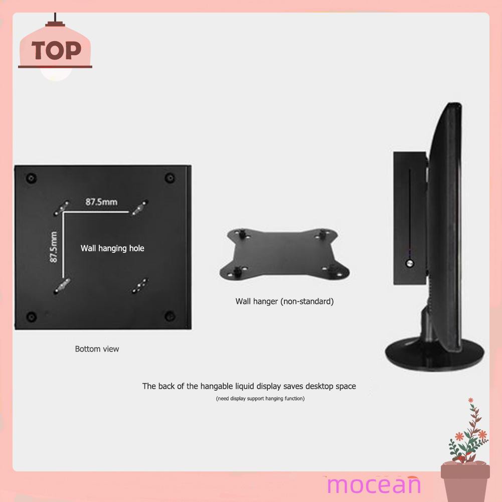 Mocean E-T3 Mini-ITX Case Ultra Slim SECC Computer PC Chassis Support Wall Mount