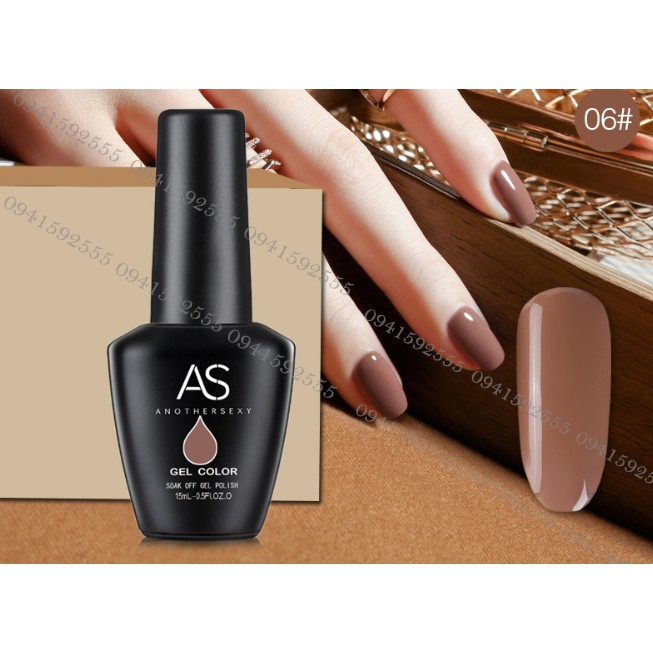 Sơn gel AS 6 màu trà sữa QZ chọn lẻ chai 15ml