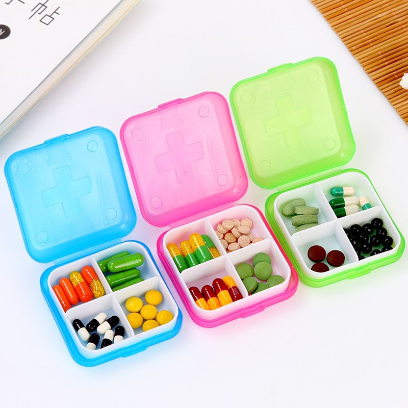 Hộp Đựng Thuốc 4 Ngăn Tiện Lợi Khi Đi Du Lịch 1617