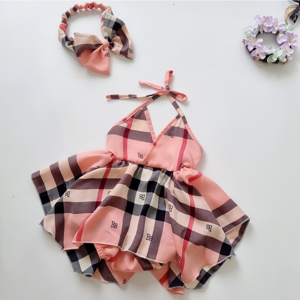 Bodysuit bé gái sơ sinh  [𝐓𝐀̣̆𝐍𝐆 𝐊𝐄̀𝐌 𝐓𝐔𝐑𝐁𝐀𝐍 SU SHOP- Body BUBERRY