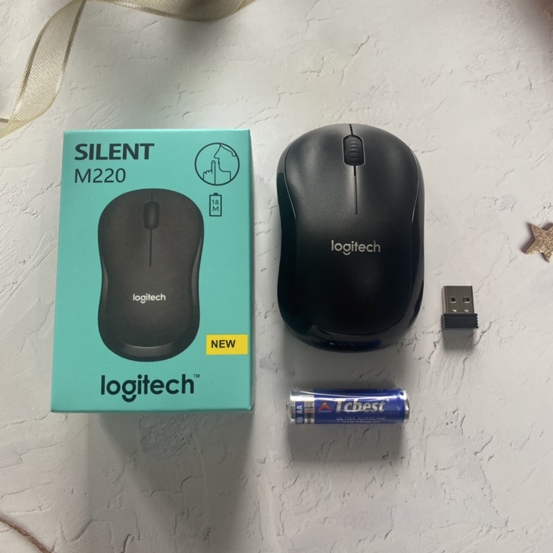 Chuột Không Dây Logitech M220 Không Tiếng Động- Có Công Tắc On/Off - Độ Nhạy Cao