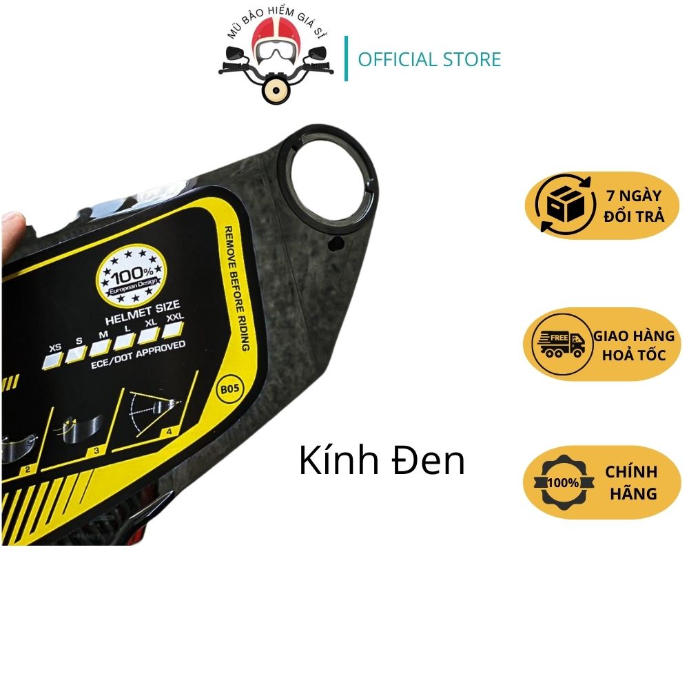 KÍNH AGU, Royal M136, ASIA M136 Kính rời Thay thế cho nón bảo hiểm fullface AGU, Nón Royal M136 - Nón ASIA MT136