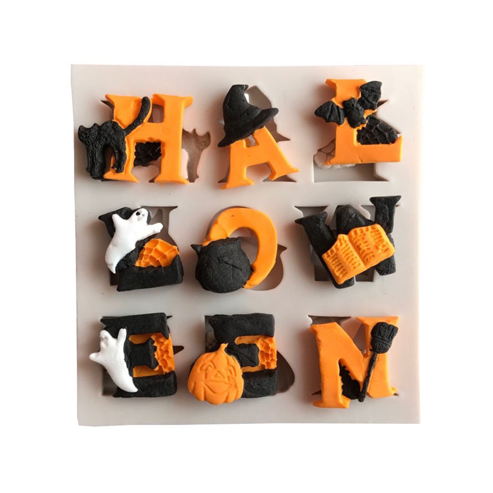 Khuôn fondant silicone dùng làm bánh trang trí bánh kem theo phong cách Halloween