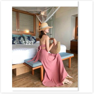 Đầm Maxi biển voan lụa cao cấp