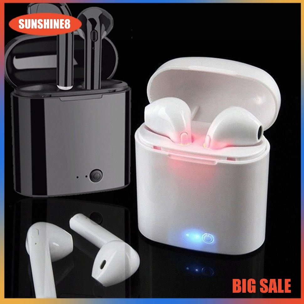 【SUN】Portable I7 Wireless Waterproof Noise Reduction HIFI In-Ear Earphones