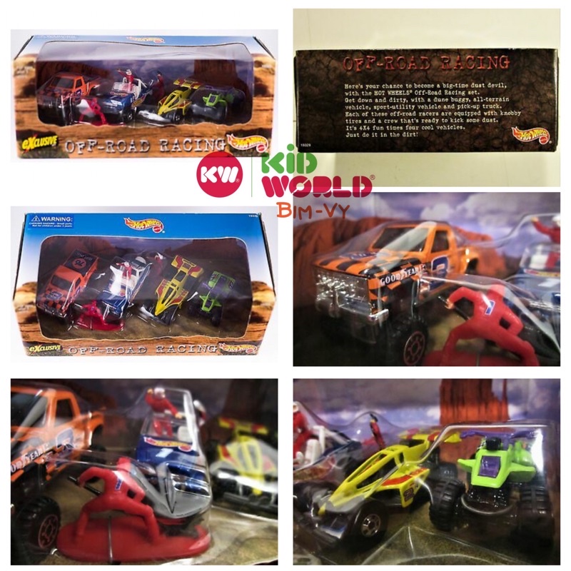 Xe mô hình Hot Wheels Exclusive Set pack OFF-ROAD Racing 19329.