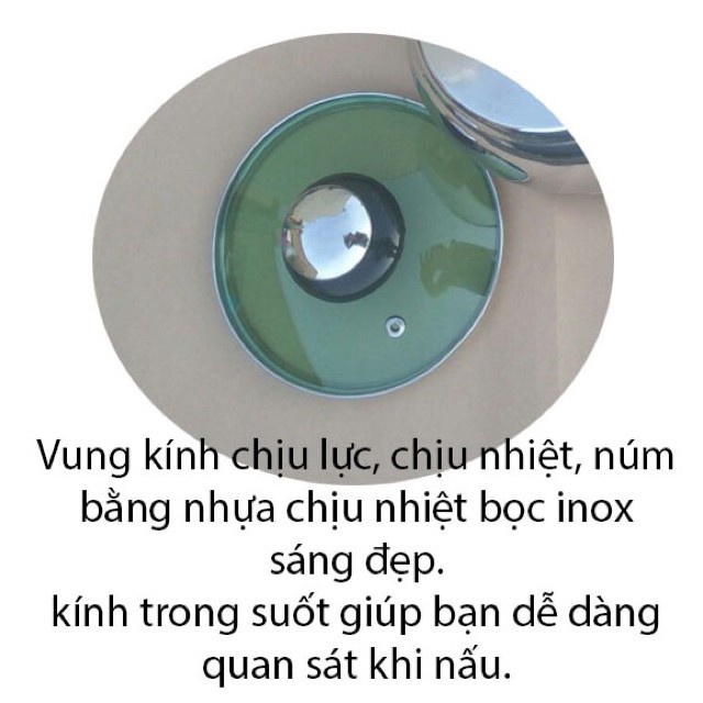 Nồi bột inox hàng Việt Nam cao cấp Hoàng Gia 12cm 1 đáy