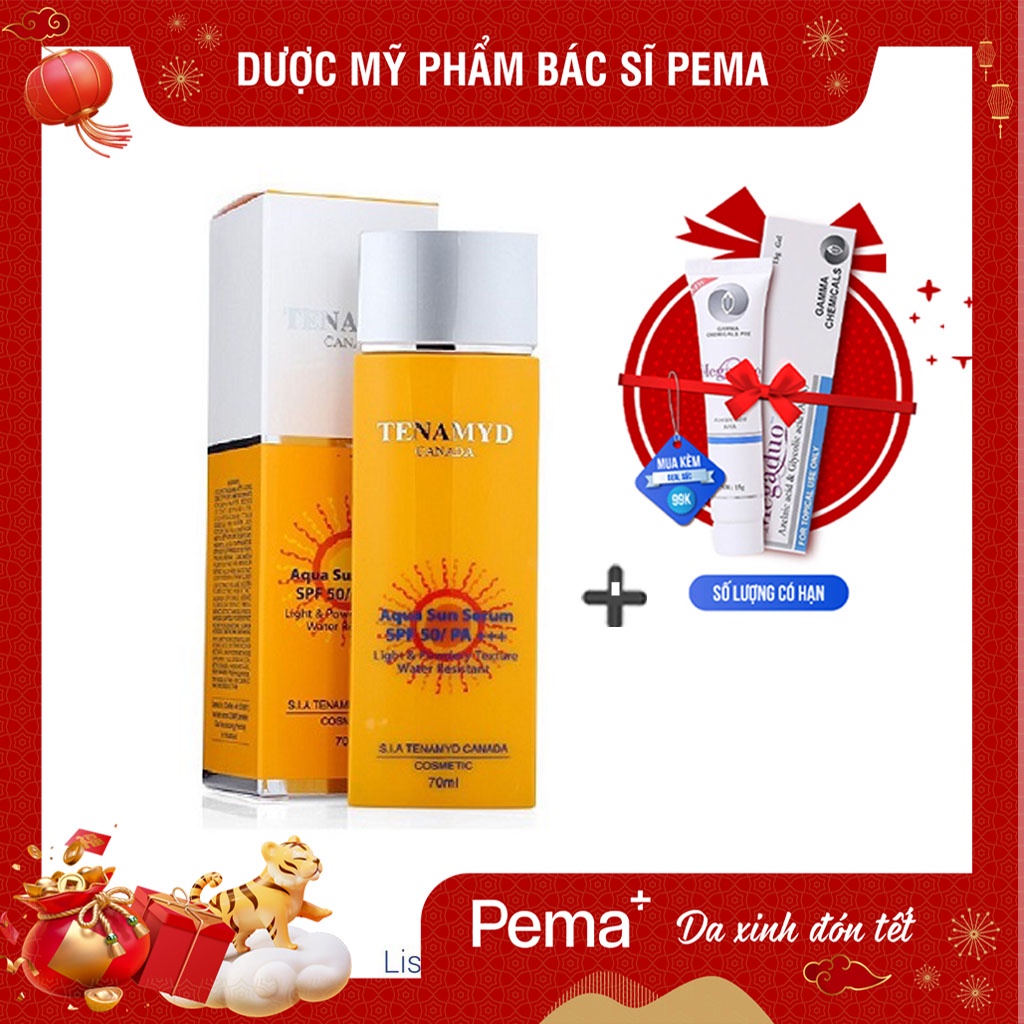 Kem Chống Nắng Tenamid 70ml Sun Serum SPF 50/ PA+++ Dành Cho Da Nhạy Cảm, Da Dầu Mụn - BS Nguyễn Đình Trung