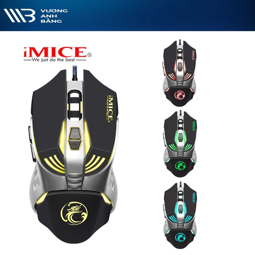 Chuột/ Mouse iMICE V5 Gaming (Dây dù - Led 7 màu)