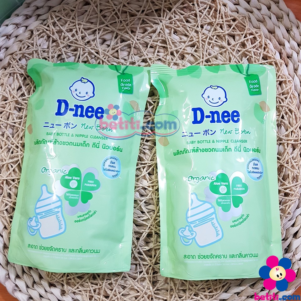 [D-Nee] Nước Rửa Bình Sữa, Núm Ti Dnee Organic Túi 600ml - 8851989060194