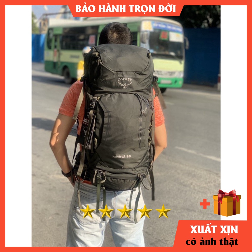 Balo Phượt Osprey Kestrel 38 HÀNG XỊN XUẤT DƯ - balo nam du lịch - balo trekking - hiking - leo núi  ❤️BẢO HÀNH 60TH❤️