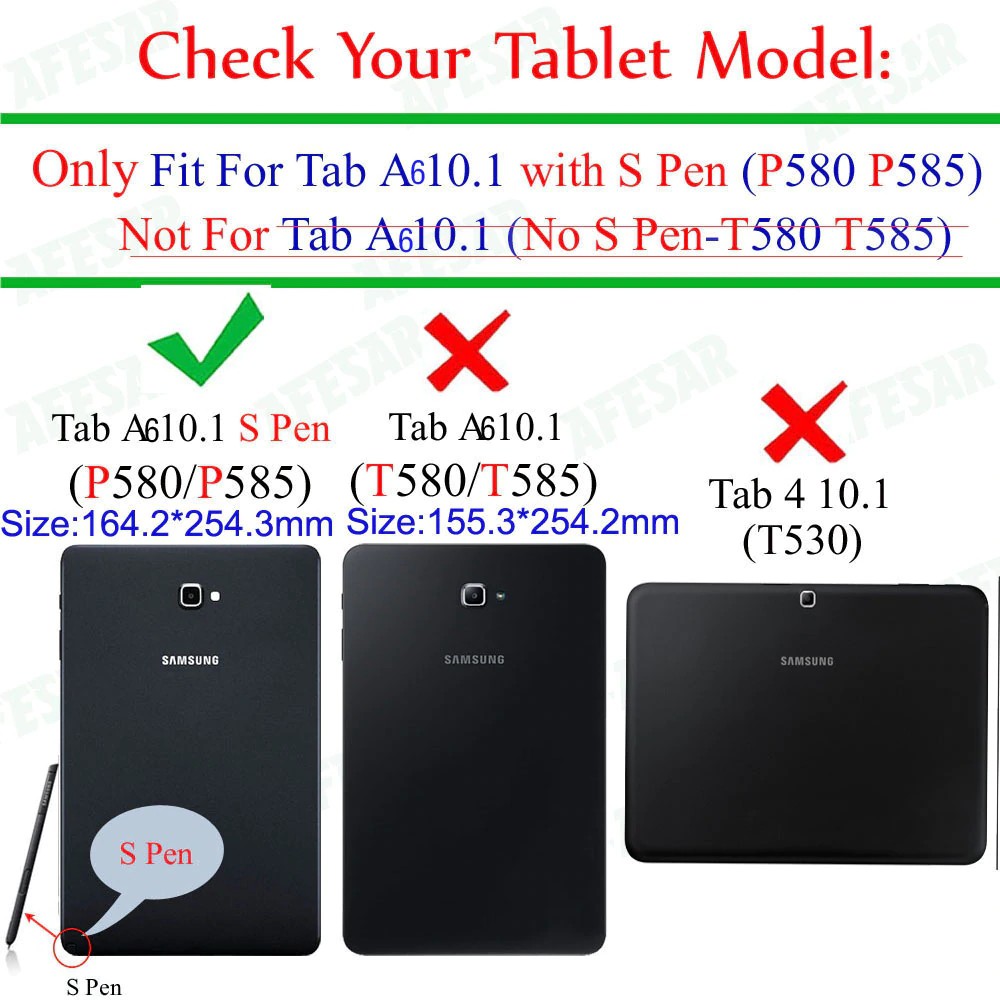 Bao da máy tính bảng mỏng đơn giản với khe cắm bút thời trang cho Samsung Galaxy Tab A A6 10.1 (2016) | BigBuy360 - bigbuy360.vn