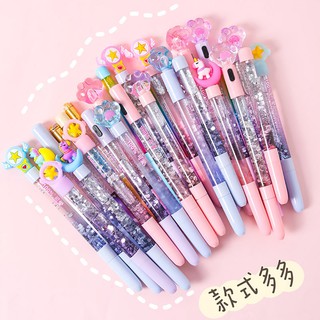 Bút Mực Gel Kim Tuyến Nước Màu Đen Kiểu Hàn Quốc Đơn Giản Dễ Thương