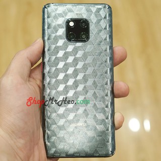 Skin Dán Mặt Lưng Vân 3D Huawei Mate 20 - Mate 20X - Mate 20 Pro - Carbon, Hình Hộp, Nhám, Vân Da