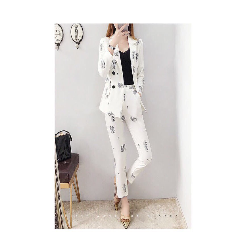 SET VEST DÁNG DÀI DUYÊN DÁNG MSP340386(hàng nhập)