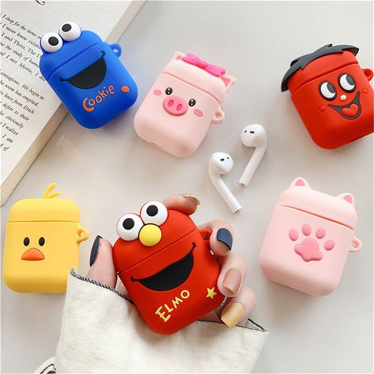 Bao Da Airpods ⚡ SIÊU CUTE ⚡ Bao Đựng Tai Nghe Airpods 1/2, Airpods Pro, Giúp Bảo Vệ Tai Nghe Chống Va Đập, Bám Bụi