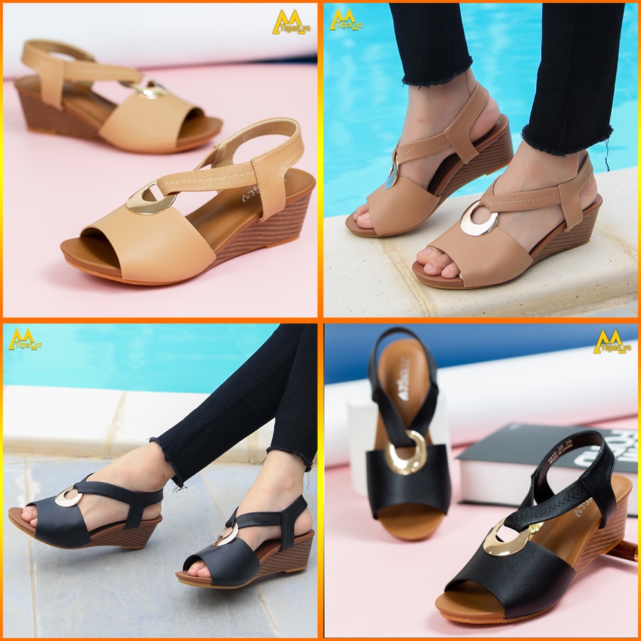 Giày sandal nữ đế xuồng trung niên TIMAN P96 cao cấp chính hãng bảo hành 1 năm