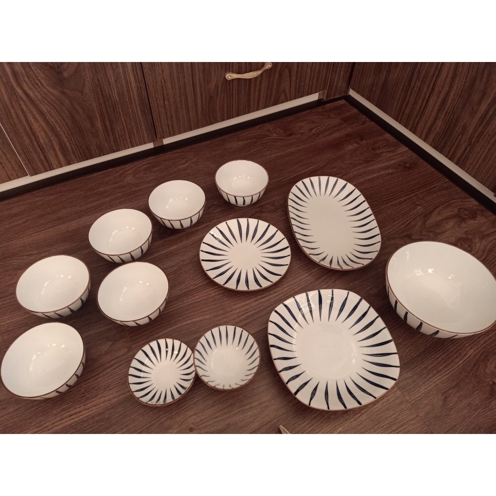 Set bát đĩa Decor 12 sản phẩm - dày dặn, chắc tay