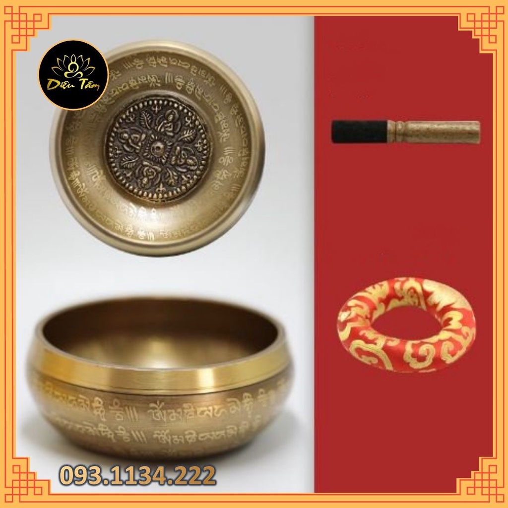 Chuông xoay thủ công Nelpal chiếc bát biết hát - chuông thiền tu tập mẫu hình phật chú cổ Nelpal