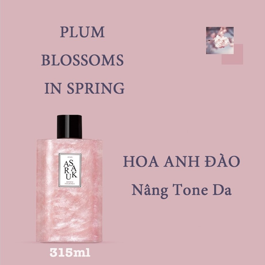 Sữa tắm nước hoa ATATU hương hoa anh đào dưỡng ẩm sáng da 315ml ATATU0009