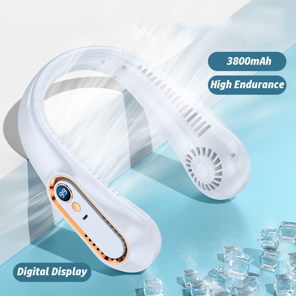 BEBETTERM Quạt Đeo Cổ 3800mAh Hiển Thị Kỹ Thuật Số Tiện Lợi