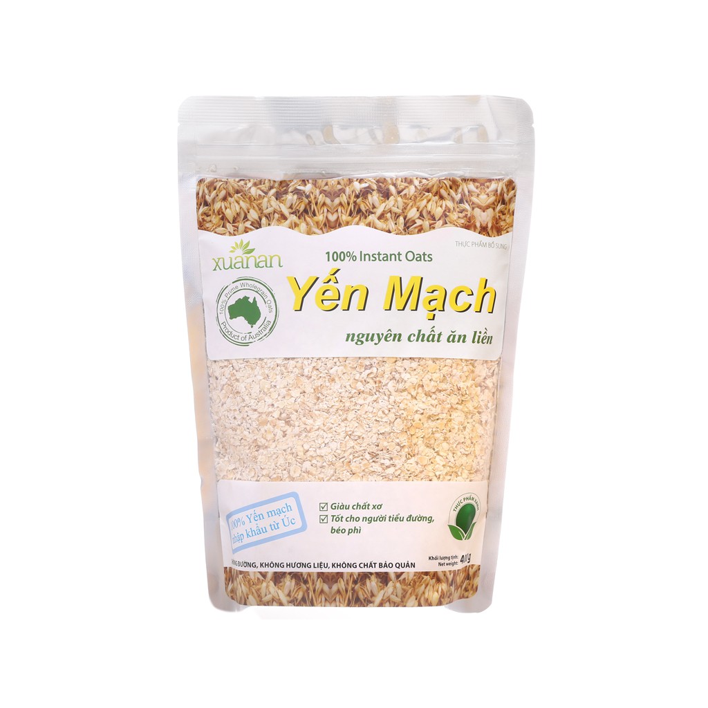 Yến Mạch Nguyên Chất Ăn Liền Xuân An Gói 400g