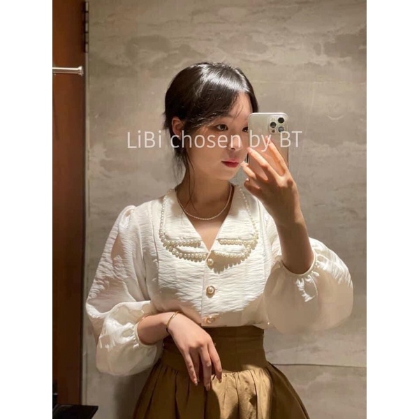 Set sơ mi lụa + chân váy maxi