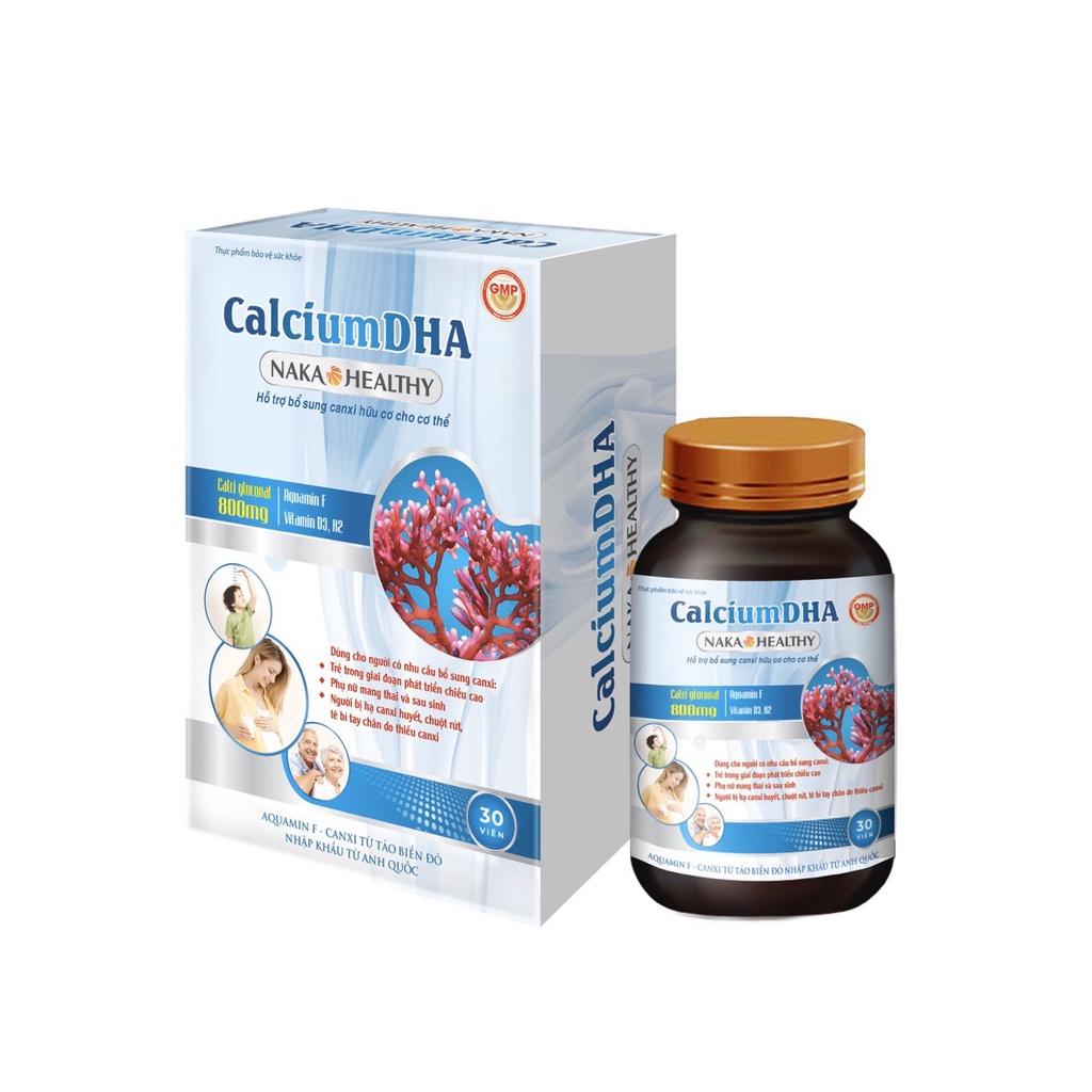 Calcium DHA Naka Healthy - Hỗ trợ bổ sung canxi hữu cơ cho cơ thể