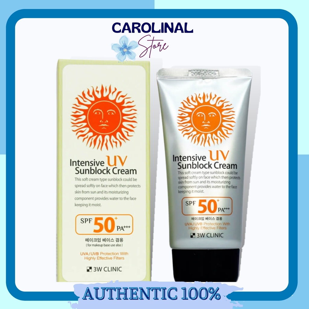 Kem chống nắng [Dùng Là Mê -Hàng Auth] Kem chống nắng 3W Clinic Intensive UV Sunblock Cream SPF 50 PA+++ 70ml